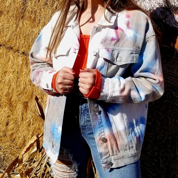 BOHO BEAUTY Tie Dye Denim Jacket - Picture 7 of 8
